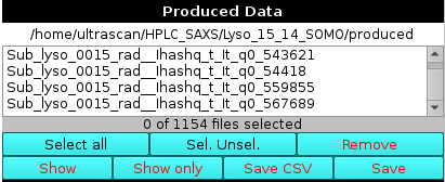 Somo-HPLC/KIN Produced Data section