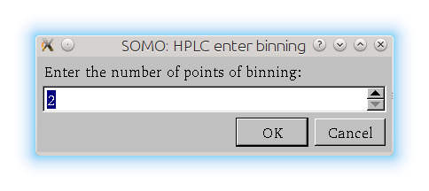SOMO HPLC-SAXS binning window panel