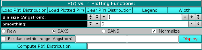 SOMO SAXS P(r) Simulation  Panel