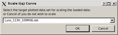 SOMO SAXS I(q) Expt. SAXS CSV file loader scaling options