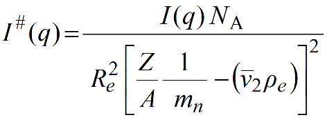 I#(q) calculation for SAXS