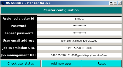 SOMO Cluster Configuration Module Add user